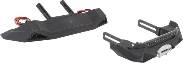 Fishine Rennsport Front-Heckstoßstangensatz, Metall, Schwarz - Bild 1