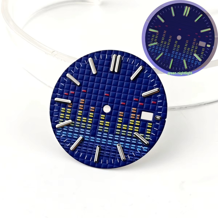Zifferblatt Music Edition, 31 mm, Grün, für NH35/4R35 Automatikwerk, Edelstahl, Unisex - Bild 2