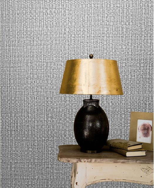 Marburg Vliestapete Vintage Deluxe mit geometrischem Flechtmuster in Grau-Silber - Bild 1