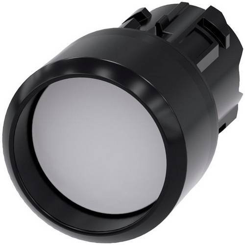 Siemens Drucktaster 3SU1000-0CB60-0AA0 mit rundem Frontring aus Kunststoff in Schwarz und Weiß - Bild 1