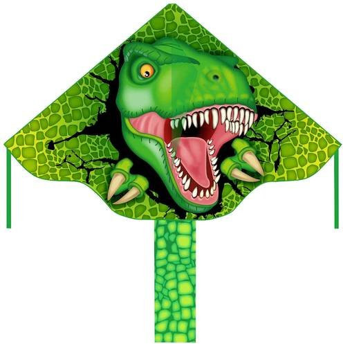 Ecoline Einleiner Drachen Simple Flyer T-Rex, Dinosaurier, Grün - Bild 1