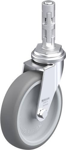 Blickle Lenkrolle LRA-TPA 100G-E01 in Grau und Silber mit Kunststoffrad, Durchmesser: 100 mm, Tragfähigkeit: 70 kg - Bild 1
