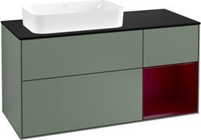 V&B Waschtischunterschrank Finion mit Wandbeleuchtung, lackiert, Breite: 120 cm, Höhe: 60,3 cm, Tiefe: 50,1 cm - Bild 1