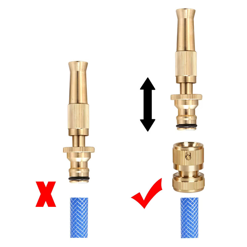 Scimaker Hochdruck-Spritzpistolen-Set aus Kupfer in Gold für die Gartenbewässerung und Reinigung - Bild 3