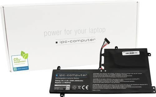 IPC-Computer Notebook-Akku L17M3PG2 Li-Ion Akku in Schwarz mit 4650 mAh und 11.40V - Bild 1