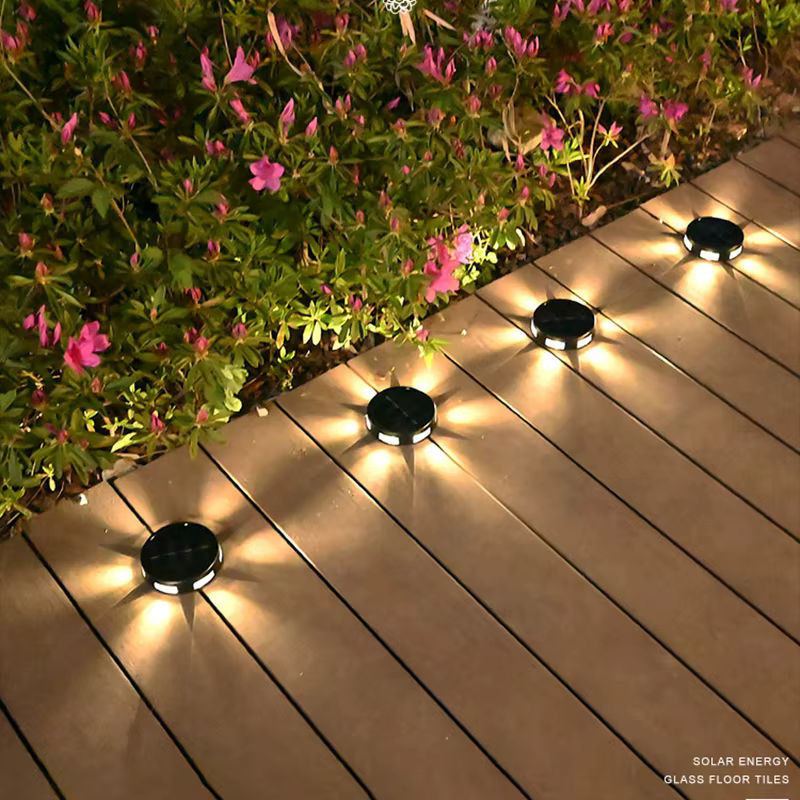 Solar LED Gartenleuchte für den Außenbereich, Warmweiß, Schwarz, Unterflur-Bodeneinbau für Garten und Wegdekoration - Bild 2