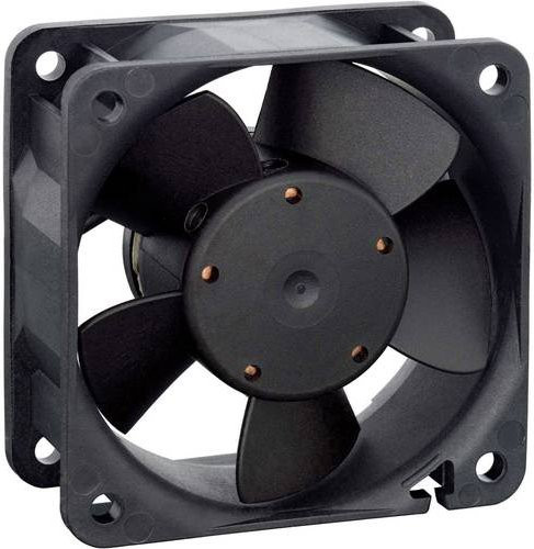 EBM Papst Axiallüfter 612 N/2 GML-096 in Schwarz, 12 V/DC, 23 m³/h, B/H/T: 60 x 60 x 25 mm - Bild 1