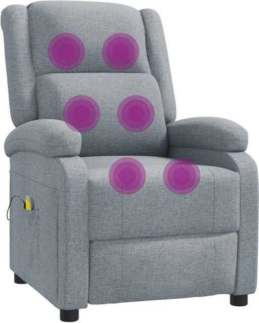 vidaXL Massagesessel Modell 31 in Hellgrau aus Stoff - Bild 1
