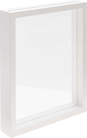 Rico Design Holzrahmen mit doppelter Acrylscheibe in Weiß, B: 20 cm, H: 25 cm