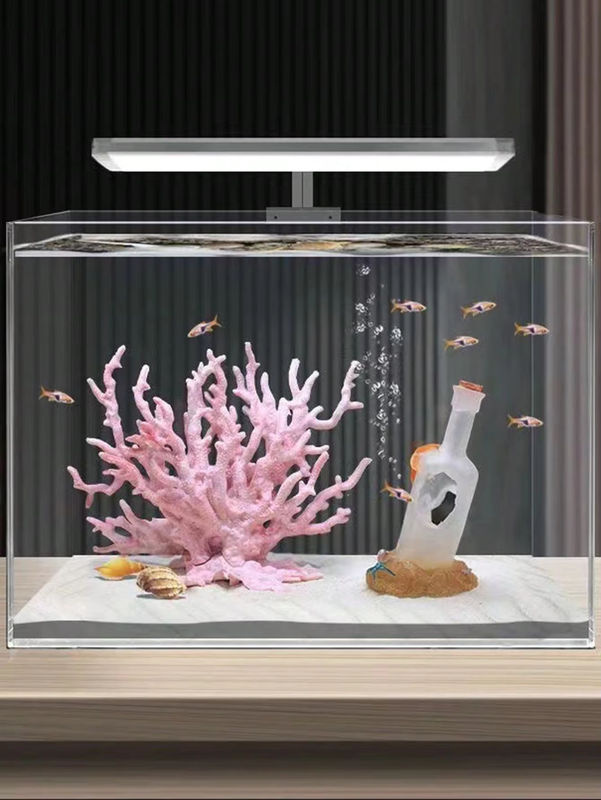 Aquarium Dekoration mit treibendem Flaschen-Design aus Kunstharz in Transparent und Maritim - Bild 3