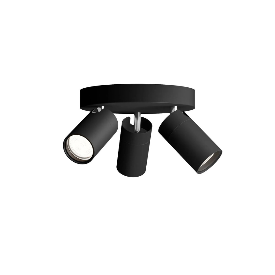 Philips Hue Idris 3-flammiger LED-Spot, rund, Schwarz, IP44, GU10, verstellbar - Bild 2