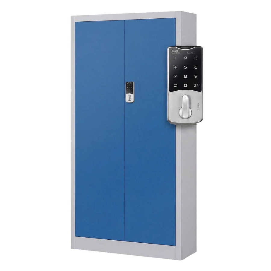 JAN NOWAK Büro-Aktenschrank DANIEL mit elektronischem Zahlenschloss aus Metall in Grau-Blau, H x B x T: 185 x 90 x 40 cm - Bild 2