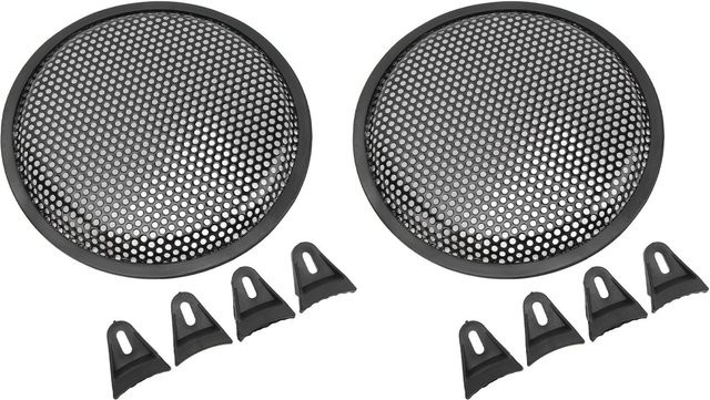KaiSai Lautsprechergitterabdeckung aus Metall für 8 Zoll Subwoofer im 2er-Set, Schwarz und Grau - Bild 1