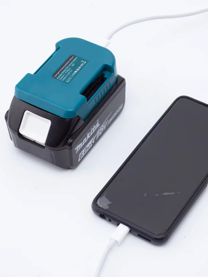Tragbares mobiles Powerbank-Ladegerät für Makita, Bosch und Dewalt 18/20V Lithium-Akkus (ohne Akku) - Bild 3