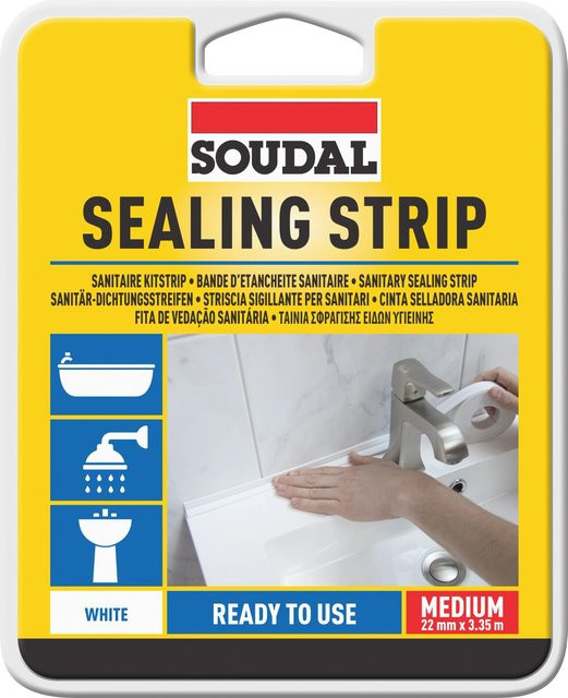Soudal Sanitär-Dichtungsstreifen Weiß Breite: 22 mm - Bild 1