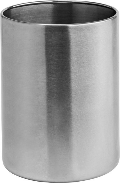 Vega Besteckköcher aus Edelstahl, silber, rund, Durchmesser: 10 cm, Höhe: 13 cm - Bild 1
