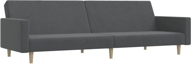 vidaXL Schlafsofa 2-Sitzer Click-Clack in Hellgrau aus Stoff mit Massivholzrahmen - Bild 1