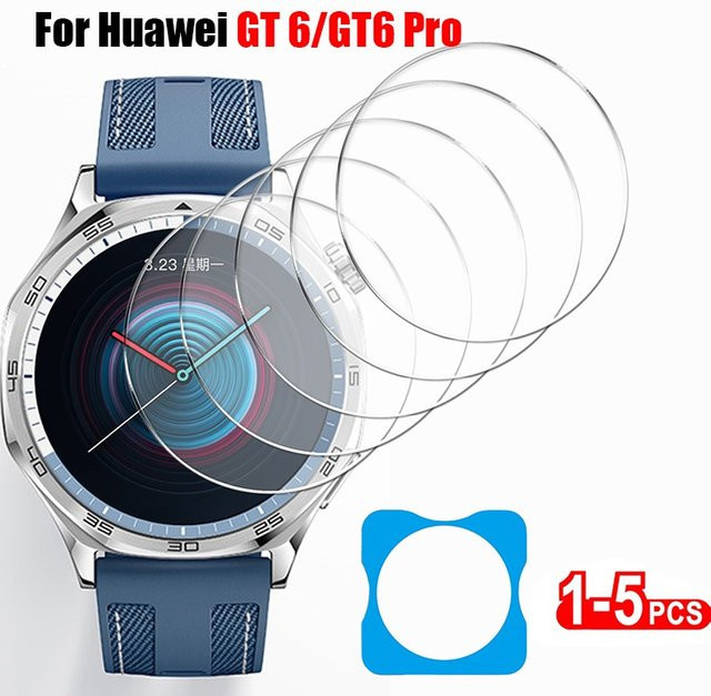 CAOWTAN Gehärtetes Glas Display Schutzfolie für Huawei GT6 und GT6 Pro 41mm/46mm, Transparent - Bild 1