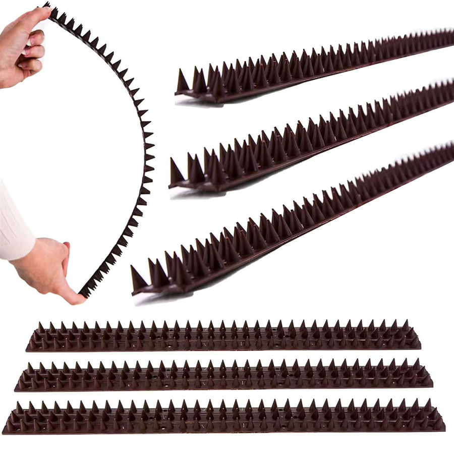 Spike Defender Zaun und Wand Spikes zur Abwehr von Eindringlingen und Tieren in Transparent oder Braun, B/T/H: 45 x 4,5 x 3,7 cm - Bild 2