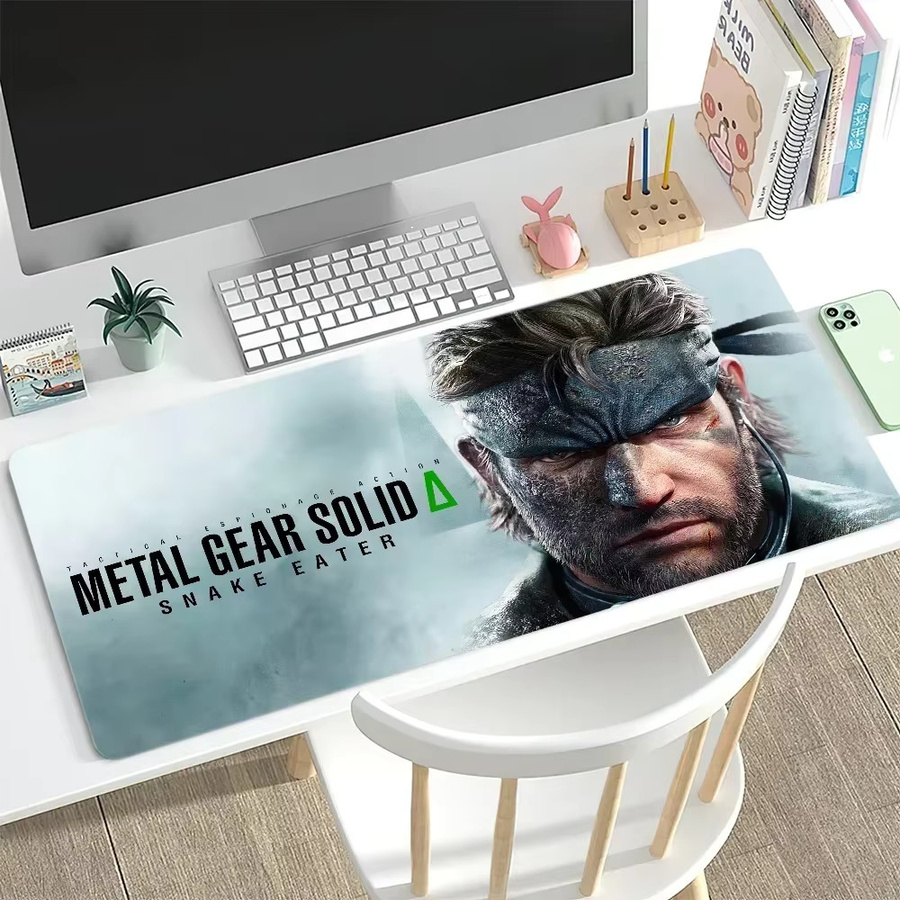 Metal Gear Solid Delta Snake Eater 2024 Gaming-Mauspad für PC, großflächiges Schreibtisch-Mauspad mit genähten Kanten, Multicolor - Bild 6