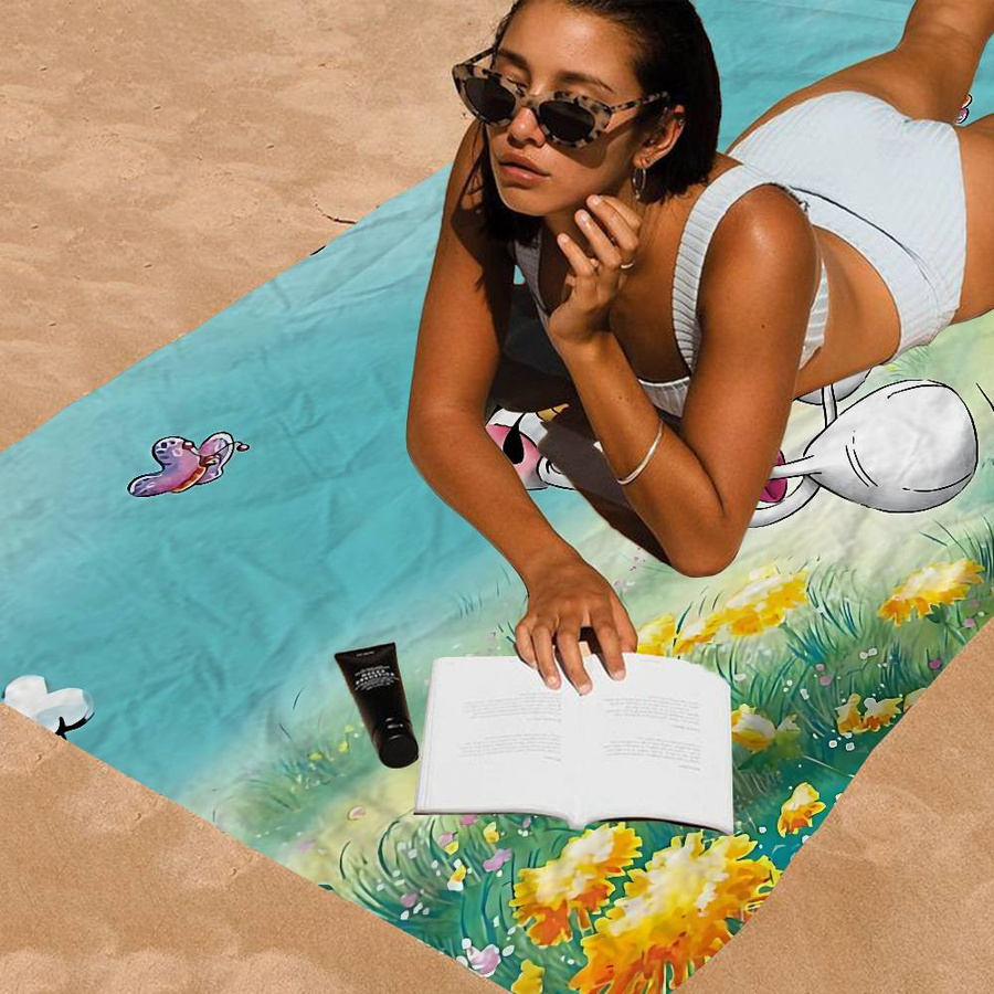 D-Diddl Mikrofaser Strandtuch aus Polyester, schnelltrocknendes Pooltuch in Multicolour, B/B: 70 x 150 cm - Bild 2