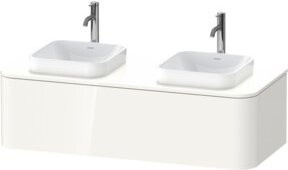 Duravit Waschtischunterschrank Happy D.2 Plus in Weiß Hochglanz, Wandhängend, B: 130 cm, T: 35,4 cm, H: 55 cm - Bild 1