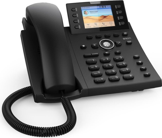 snom D335 VoIP-Telefon in Schwarz mit Dreiweg-Anruffunktion, Caller ID und Hands-free - Bild 1