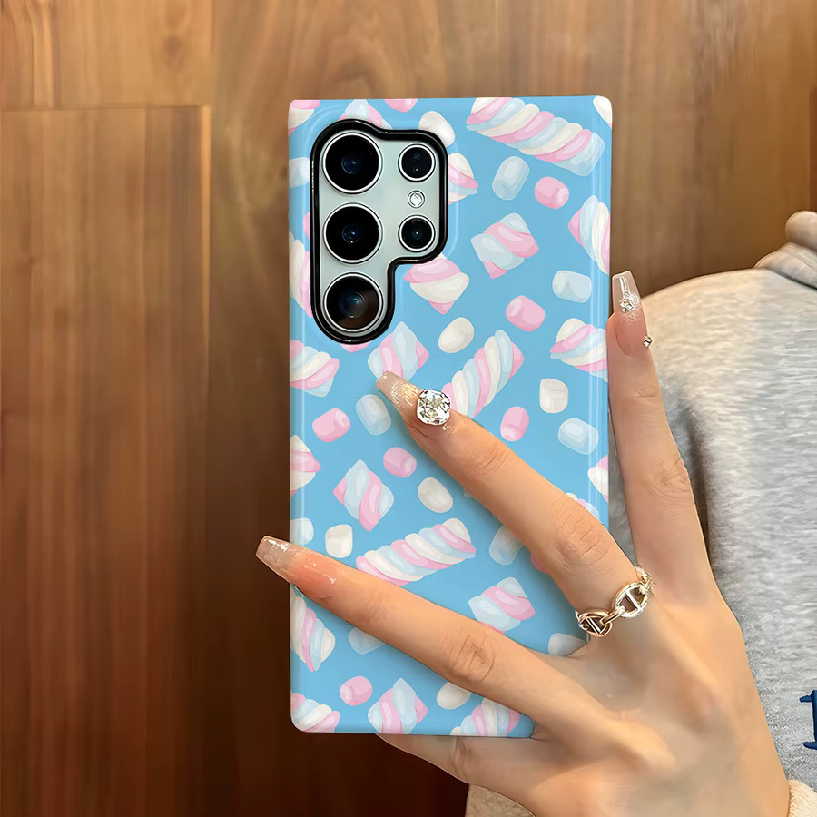 Marshmallow Sommer Handyhülle für Samsung Galaxy S26 S25 S24 S23 S20 FE A56 A36 Ultra in Multicolour mit glänzender HD Hartschalen-Folie - Bild 3