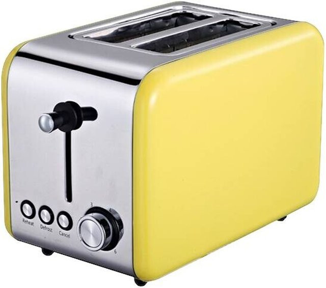 MICHELINO Toaster 74085 in Gelb aus Metall und Kunststoff mit Kabelaufbewahrung - Bild 1