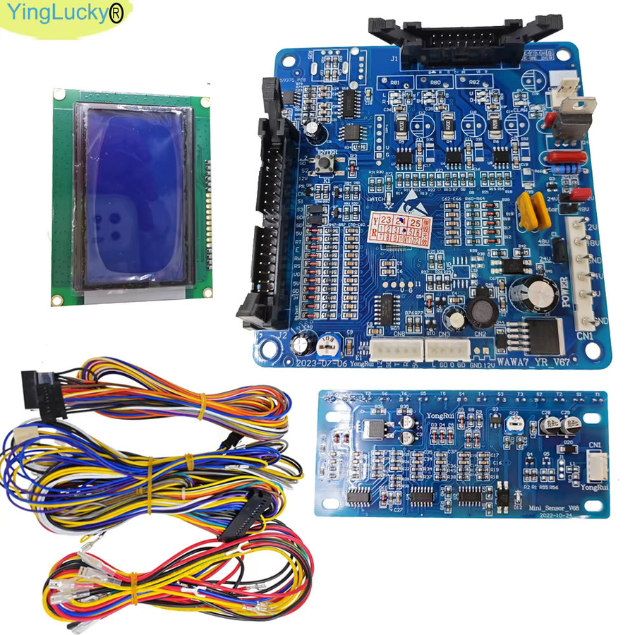 YingLucky Mini-Greifautomaten-Bausatz, Gantry-Spielzeugkran, DIY-Kit mit LCD-Spielbrett, 24V-Stromversorgung, LED-Joystick-Sensor, Münzprüfer - Bild 4