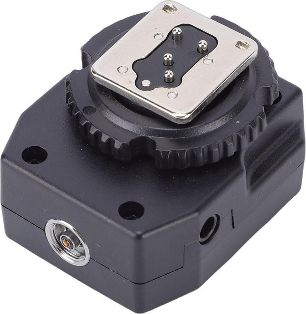Igeteck TTL Blitzschuh-Adapter mit 3,5mm PC-Sync-Buchse in Schwarz - Bild 1