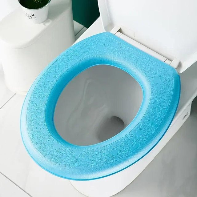 Waschbarer Toilettensitzbezug aus EVA von Yiran Furniture in Grün, Rosa, Blau oder Gelb - Bild 1