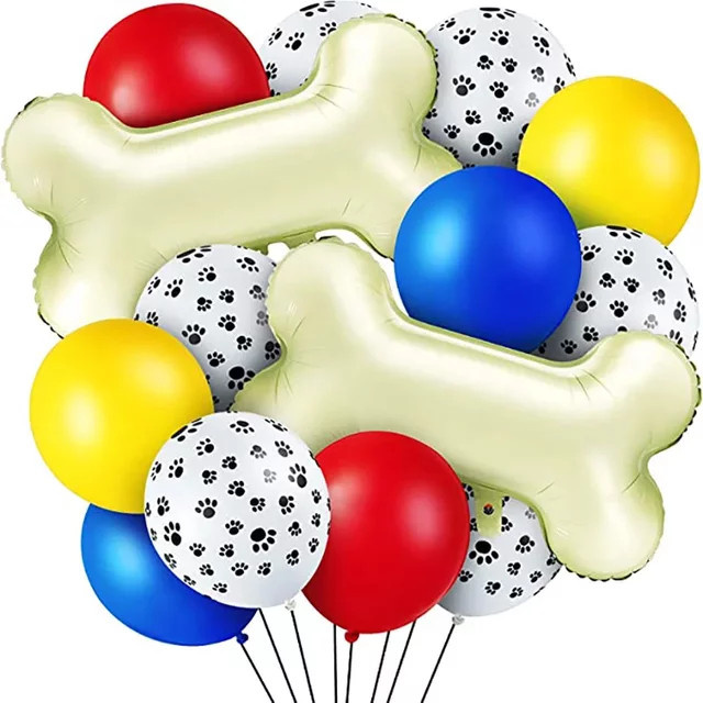 12 Stück BALONAQ Helium Ballons mit Corgi und Husky Motiven für Geburtstag und Party Dekoration in Mehrfarbig - Bild 1