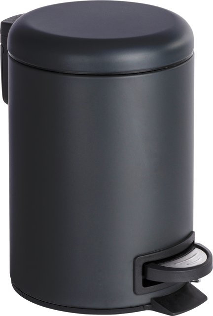 WENKO Kosmetik-Treteimer Leman Schwarz 3l, Höhe: 25 cm - Bild 1