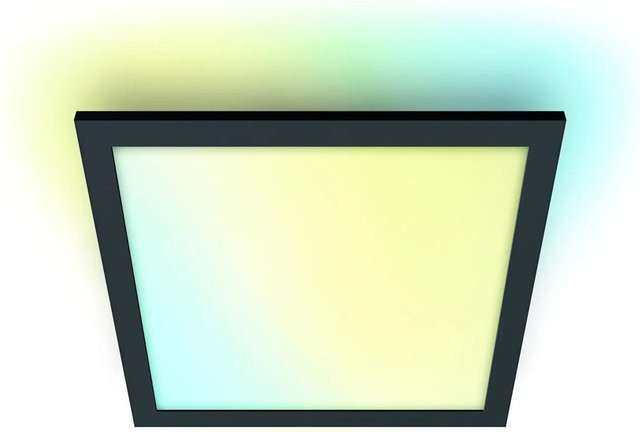 WiZ LED-Panel Deckenleuchte Quadratisch Tunable White Schwarz B/T: 30 x 30 cm - Bild 1
