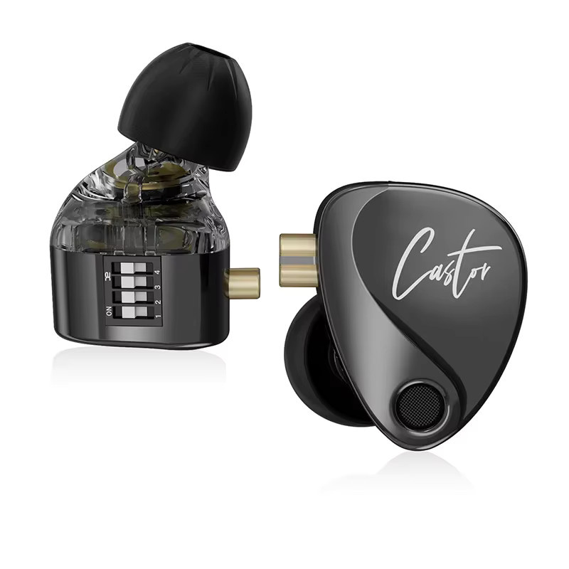 KZ Castor 2DD In-Ear-Kopfhörer HiFi Dynamische High-End-Monitor-Kopfhörer in Schwarz - Bild 1
