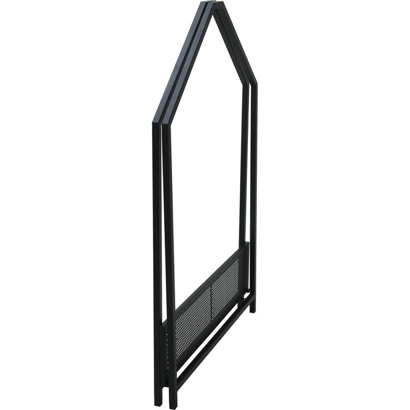 Kaminholzständer aus Eisen in Schwarz Matt B/T/H: 78,5 x 24 x 117,5 cm - Bild 4