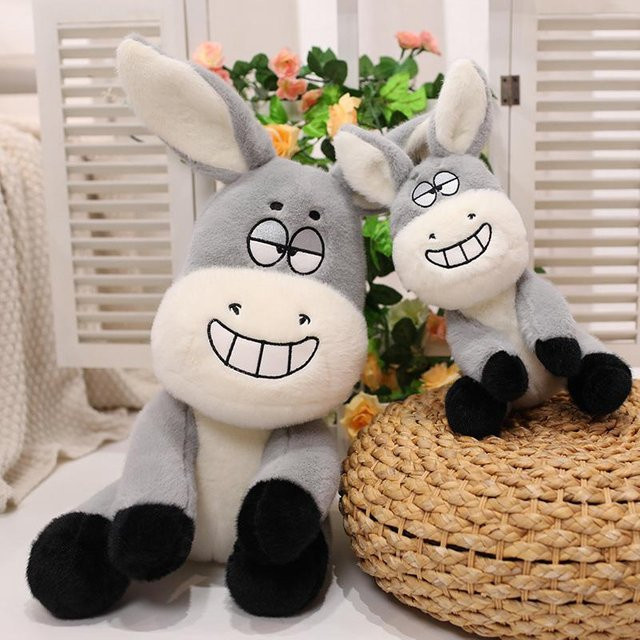 Yiran toy Esel Plüschtier, Grau, 25cm - Bild 1