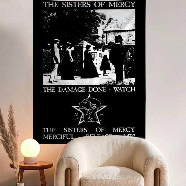 Bunter Wandteppich The Sisters Of Mercy von JMG Household Supplies im Boho-Stil mit Tarot-Motiv, B/H: 200 x 180 cm - Bild 1