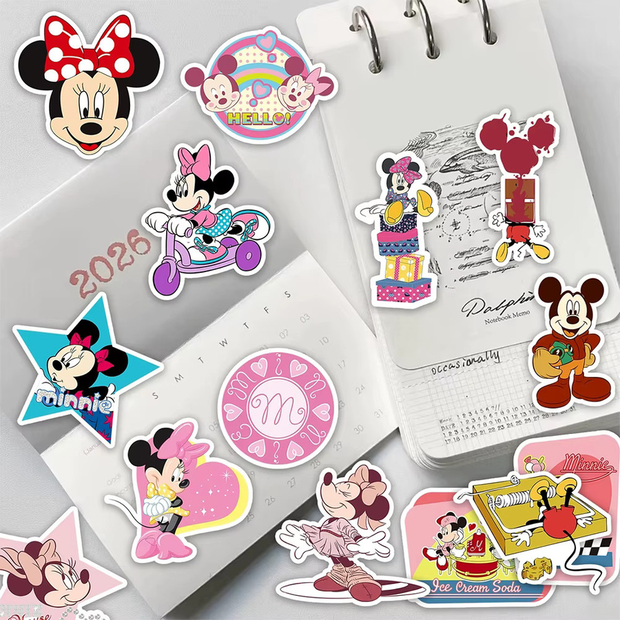 Disney Mickey Mouse Minnie Cartoon Aufkleber, Nachfüllpack, Bunt / Mehrfarbig - Bild 4