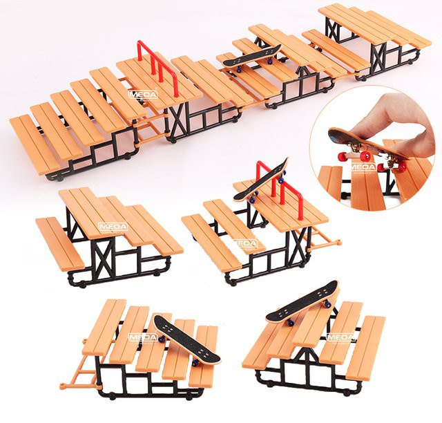 MEOA Finger Skatepark Treppe, Kunststoff, DIY Kombination, Miniatur Requisiten - Bild 1