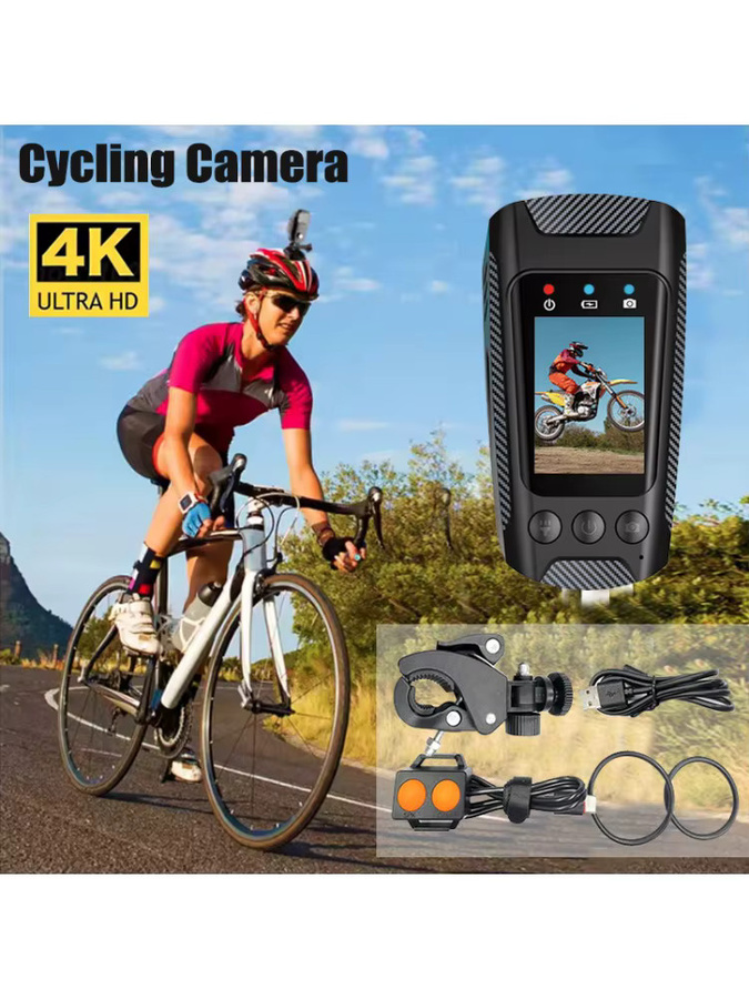 Luxuglow Action Kamera in Schwarz mit 2 Zoll Bildschirm, 4K 60fps und 20MP für Fahrrad, Motorrad und Helm - Bild 7