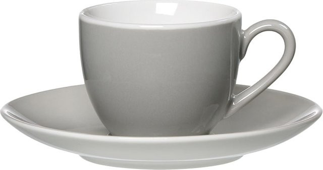 Ritzenhoff & Breker Espressotasse Doppio mit Untertasse, Grau, 80 ml - Bild 1