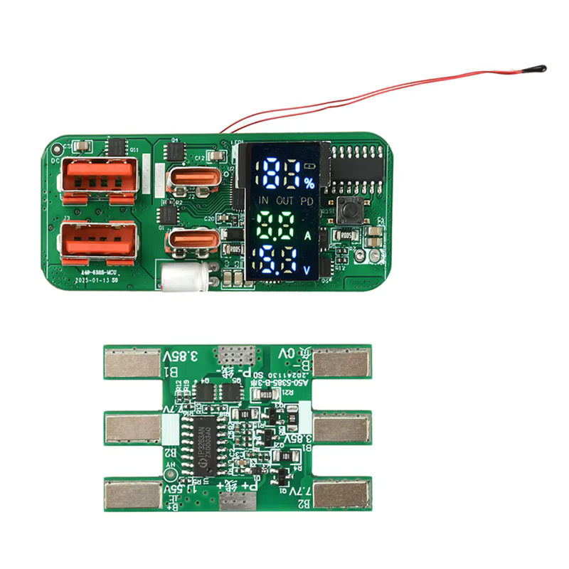 PD45W 3S Bidirektionales Schnelllade-Powerbank-Mainboard mit Batterieschutz, LED-Anzeige und DIY-Lademodul in Grün - Bild 2