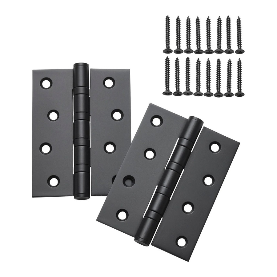 SO-TECH 2 Stück Türscharnier Aufschraubband aus Edelstahl SS304 in Schwarz, kugelgelagert, B/H/T: 10,1 x 7,6 x 0,25 cm - Bild 2