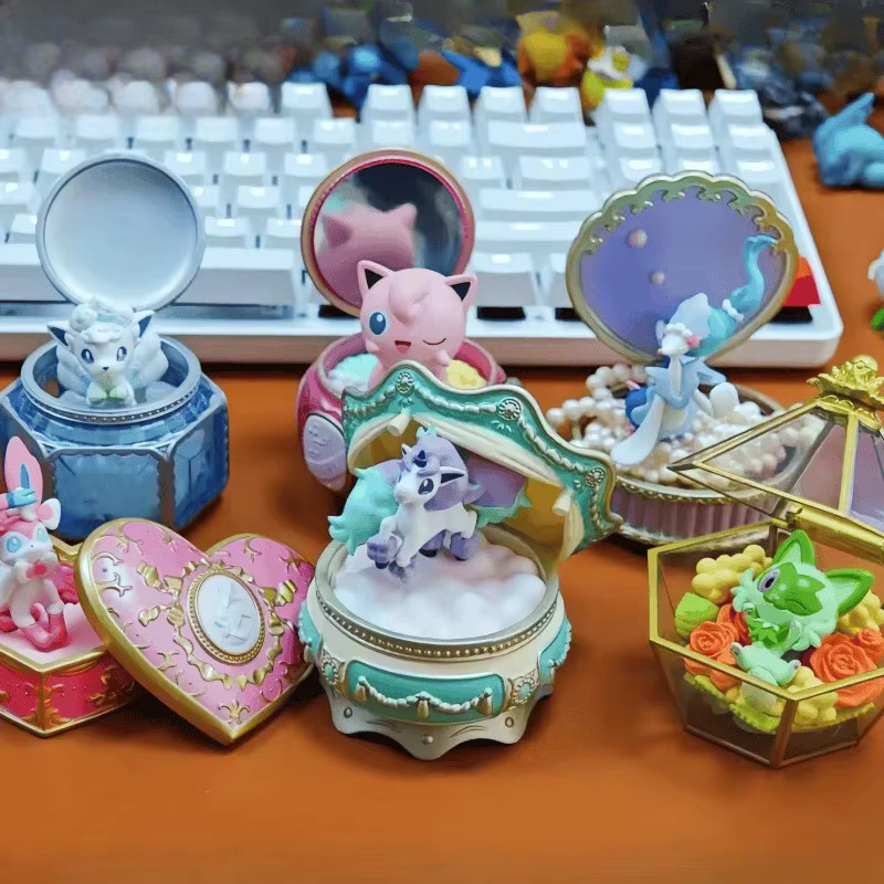 Re-Ment Pokemon Romantische Sammlung Figurenset mit Ashirene, Nymphia, Nyahoja, Purin, Alola Rokon, 6er Set - Bild 4
