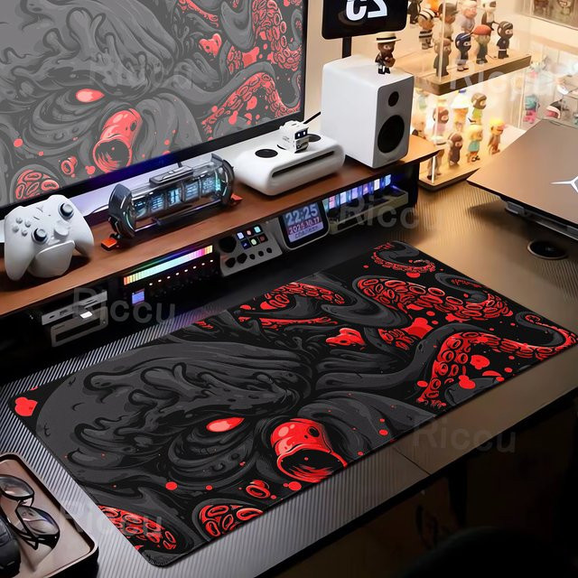 Riccu XXL Mauspad Oktopus-Monster Schwarz Multicolour B/T: 90 x 40 cm - Bild 1