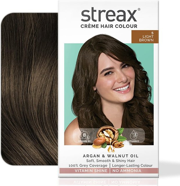 Streax Crème Permanent Haarfarbe Hellbraun, 140 ml, mit Arganöl - Bild 1
