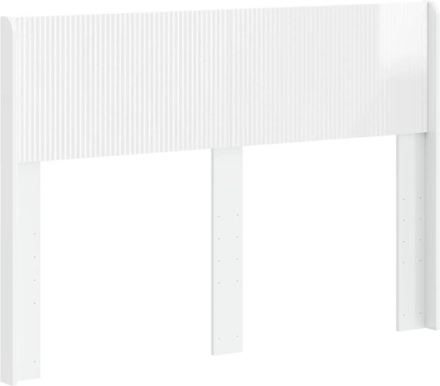 vidaXL Kopfteil für das Bett in modernem Design, Hochglanz Weiß, MDF - Bild 1