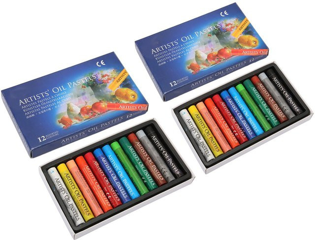 GoolRC Ölpastelle Set mit 24 Stück in Grau und Multicolour für Künstler mit weicher Textur - Bild 1